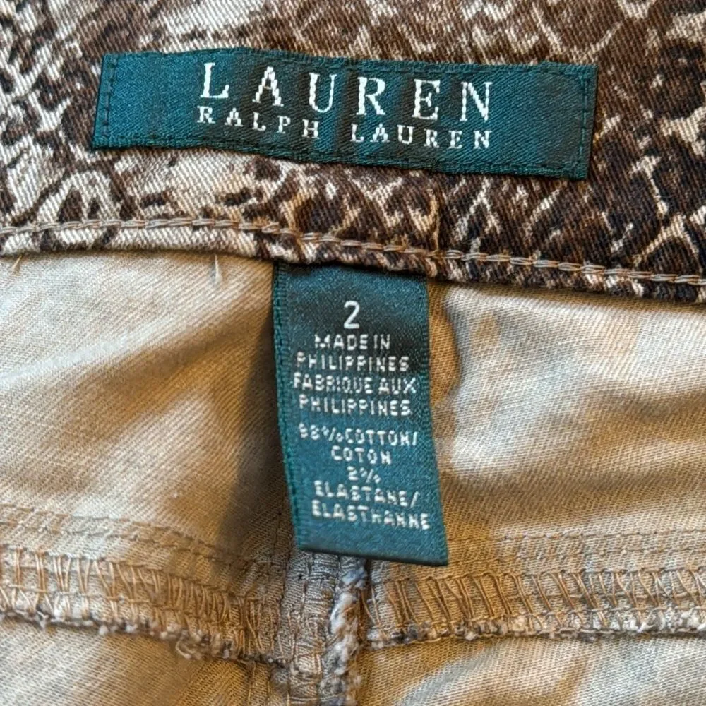 Lauren Ralph Lauren Rattlesnake Print Jeans